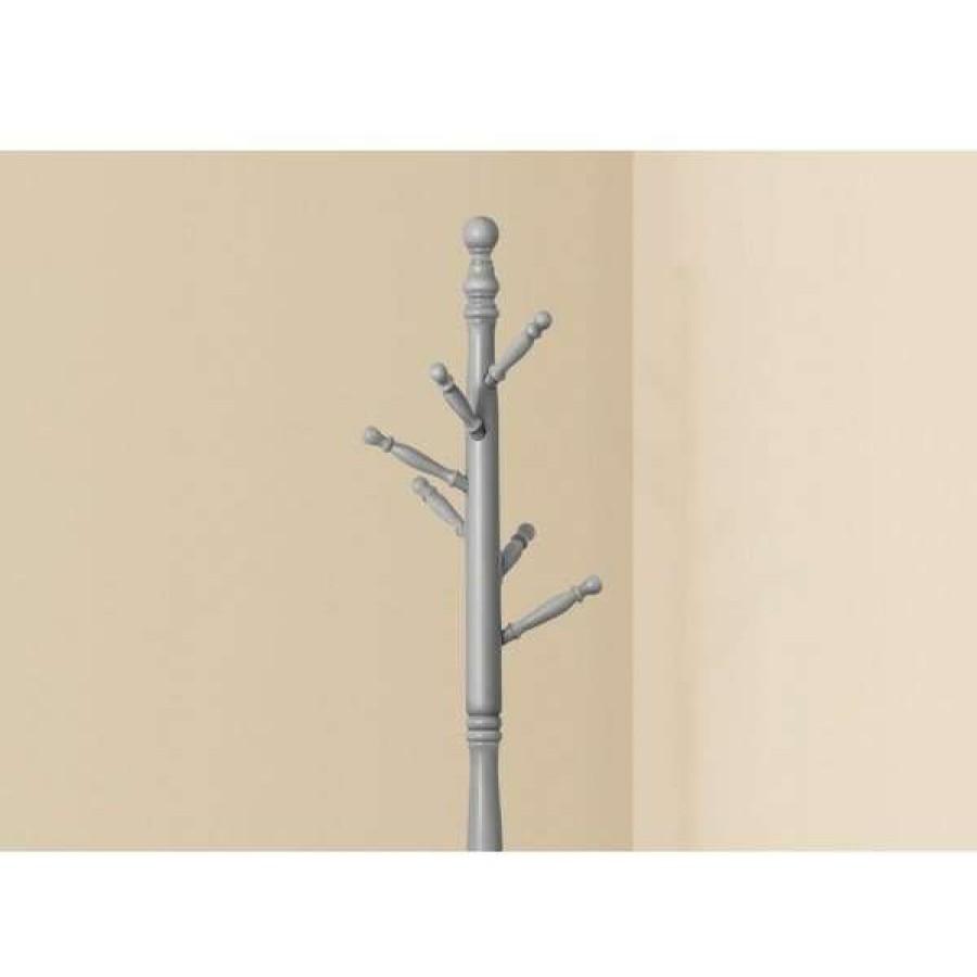 Shop Coat Rack, 71 H, Grey With An Umbrella Holder Hot