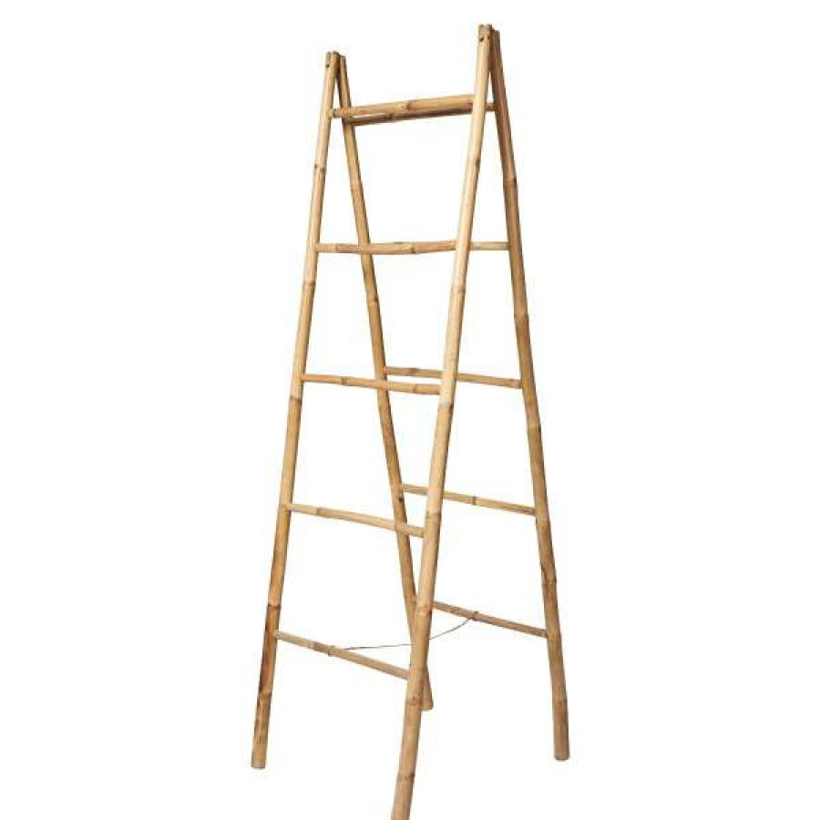 Casa Uno Low Price Allison Bamboo Foldable A-Shape Ladder Rack, Natural New