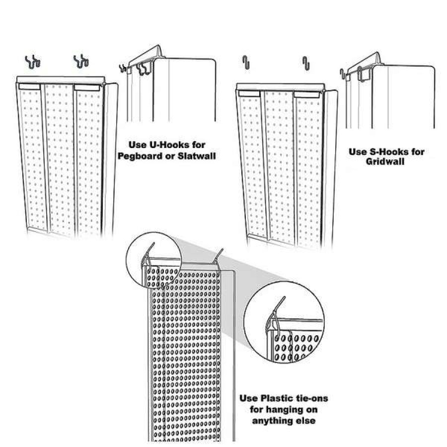 Shop 13.5 W X 44 H Pegboard Powerwing Display New