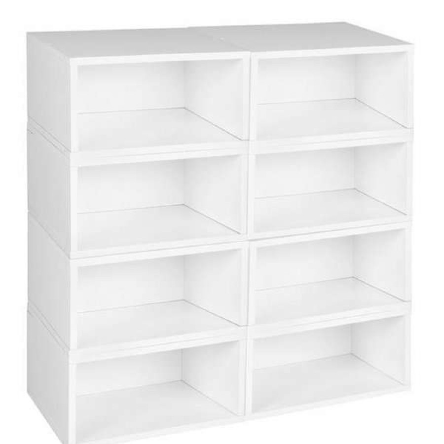 Shop Pc068Pkwh Cubo Storage Set 8 Half Size Cubes, White Wood Grain Online