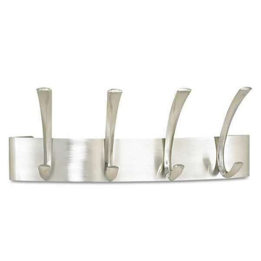 Shop Safco Curve 4-Hook Coat Rack, Silver Online