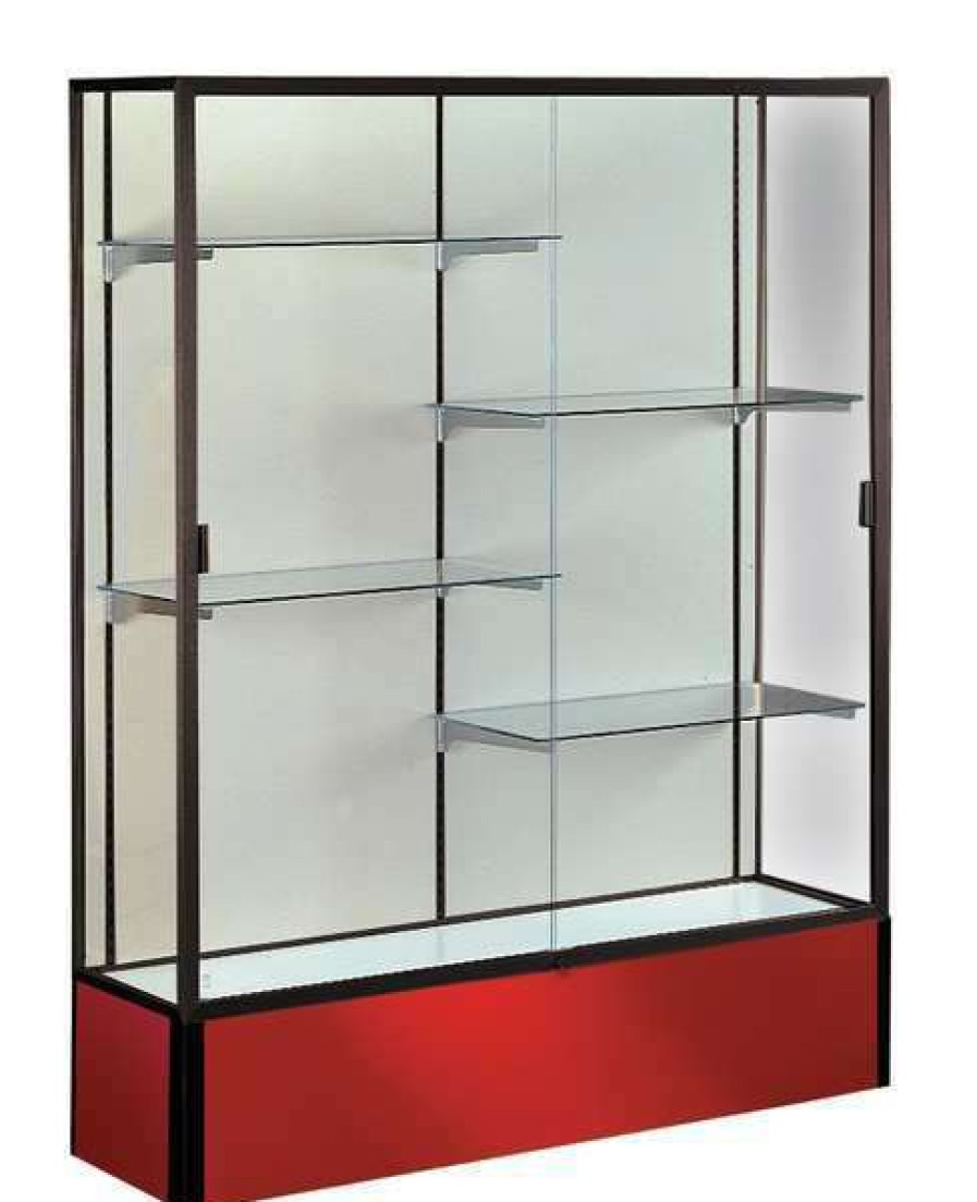 Shop Display Case, 72X48X16, Red Clearance