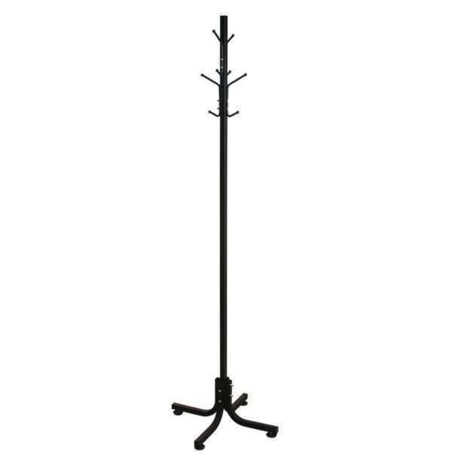 Shop Coat Rack, Black, 21 In. D, 70 In. W Clearance