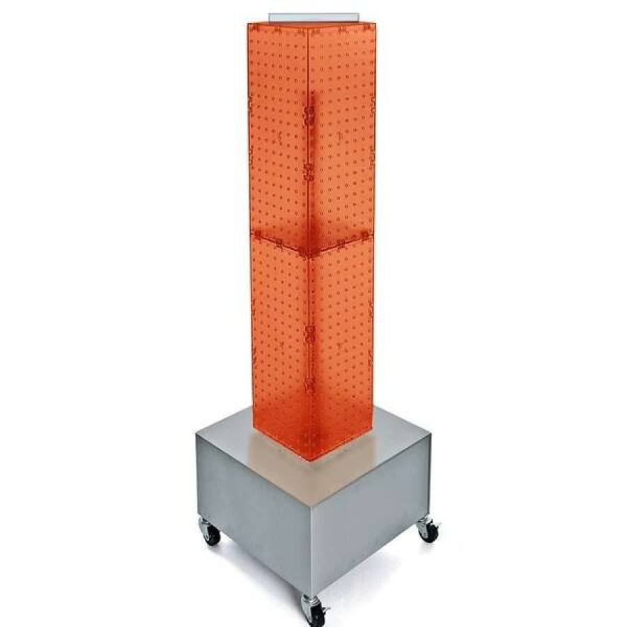 Shop Four-Sided Pegboard Floor Revolving Display Panel Size: 8 W X 40 H Online