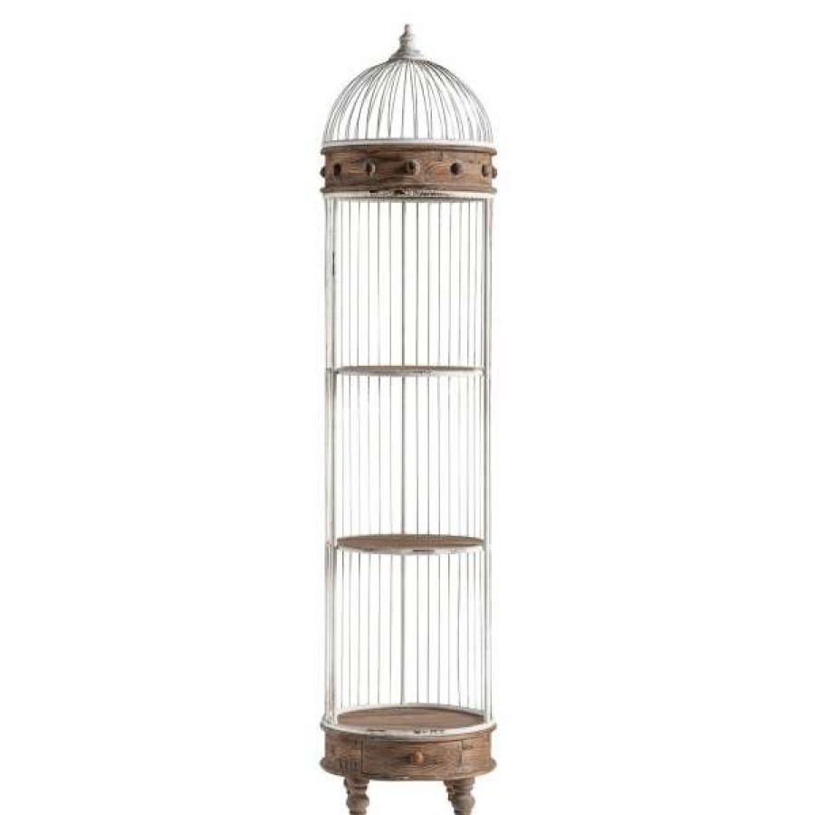 Darlin Online Georgia Metal & Timber Bird Cage Display Shelf Clearance