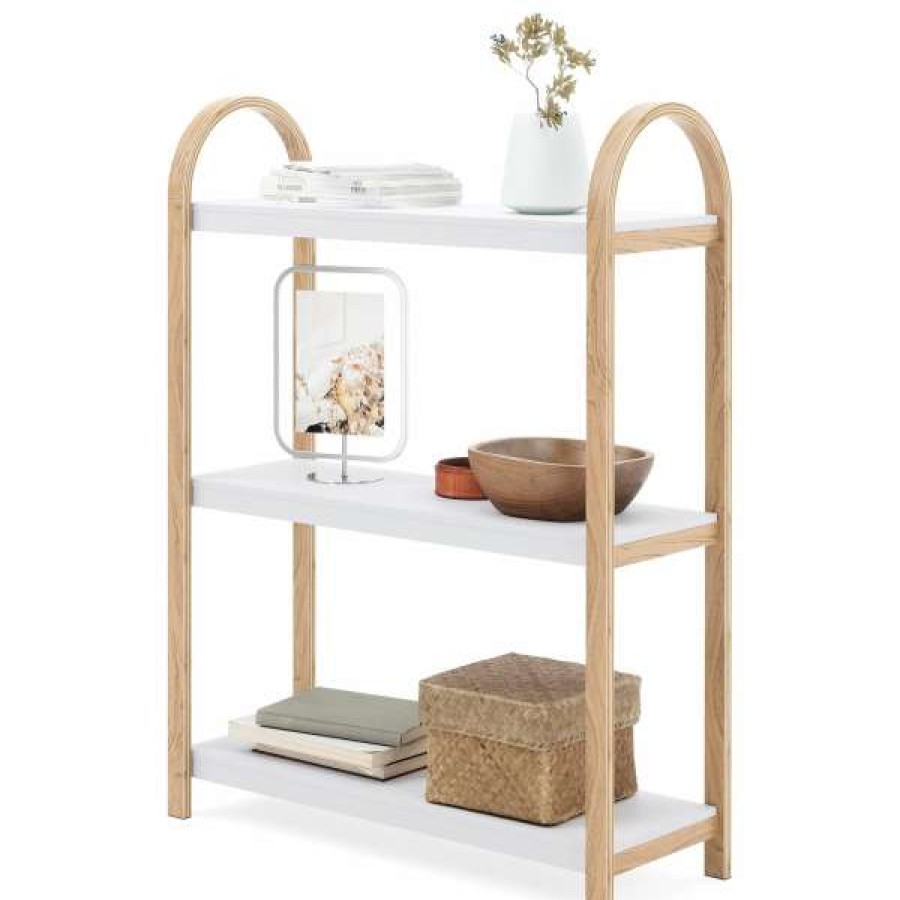 Best-Selling Umbra Bellwood Wooden Display Shelf, Small, White / Natural New