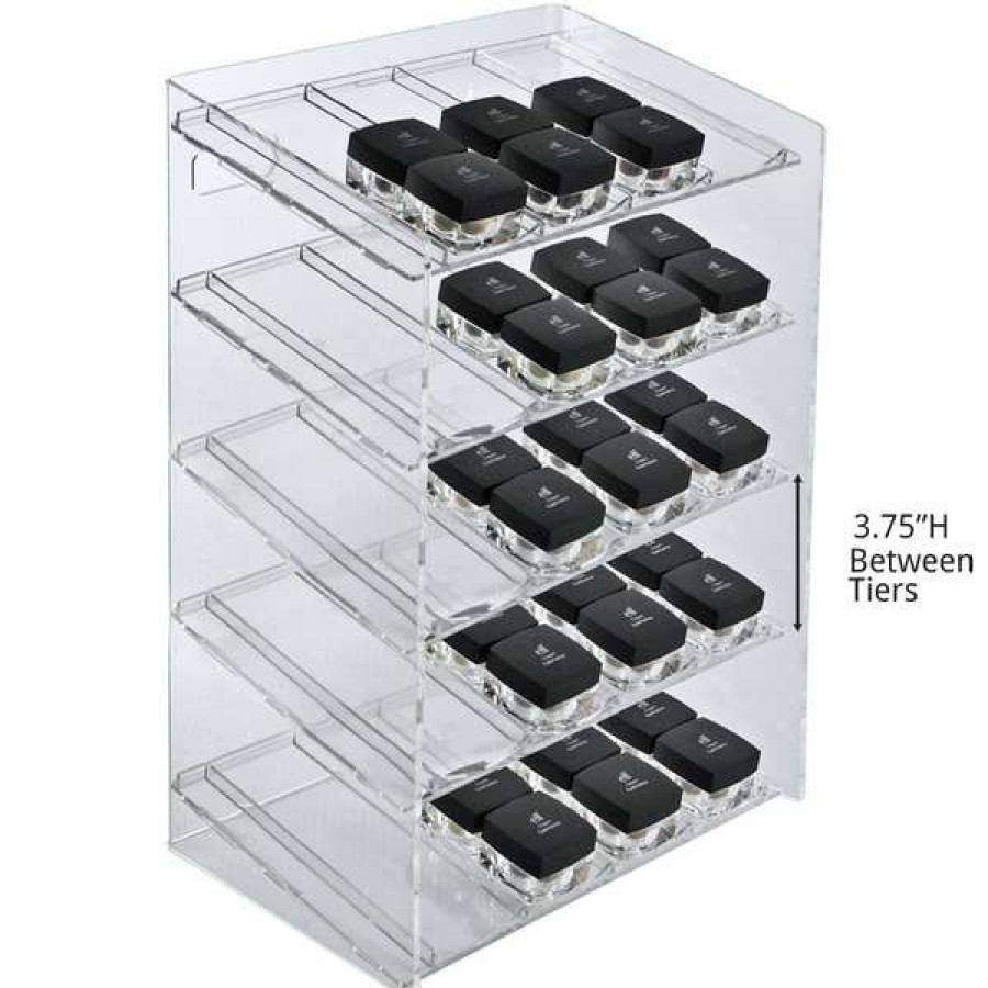 Shop 5-Tier 20 Compartment Acrylic Cosmetic Display 12 X8.5 X18.5 H Wholesale