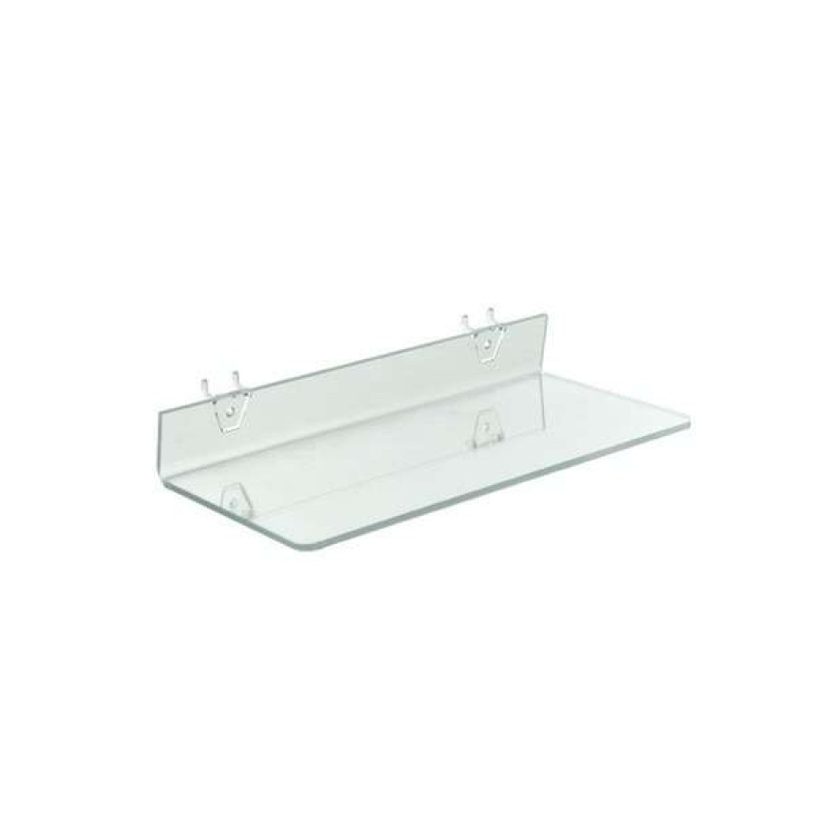 Outlet 16 W X 6 D Clear Acrylic Shelf For Pegboard And Slatwall, Pk4 Online