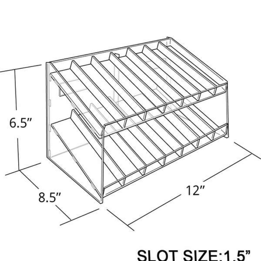 Shop 2 Tier 7 Comp. Cosmetic Nail Polish Display 12 W X 8.5 D X 18.5 H Clearance