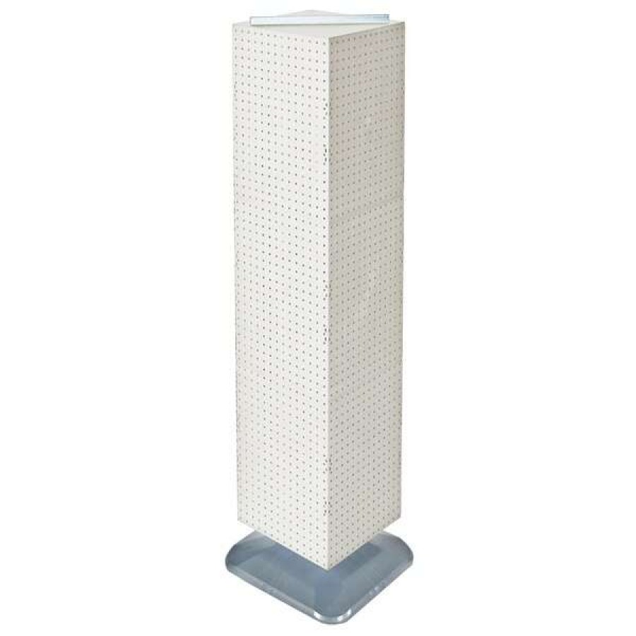 Shop 4-Sided Pegboard Floor Spinner Rack White Panel Size: 14 W X 60 H Online