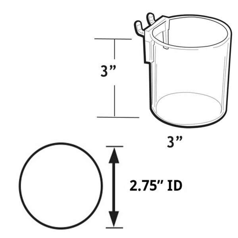 Outlet 3 Diameter Cup Display For Pegboard Or Slatwall, Pk10 Hot