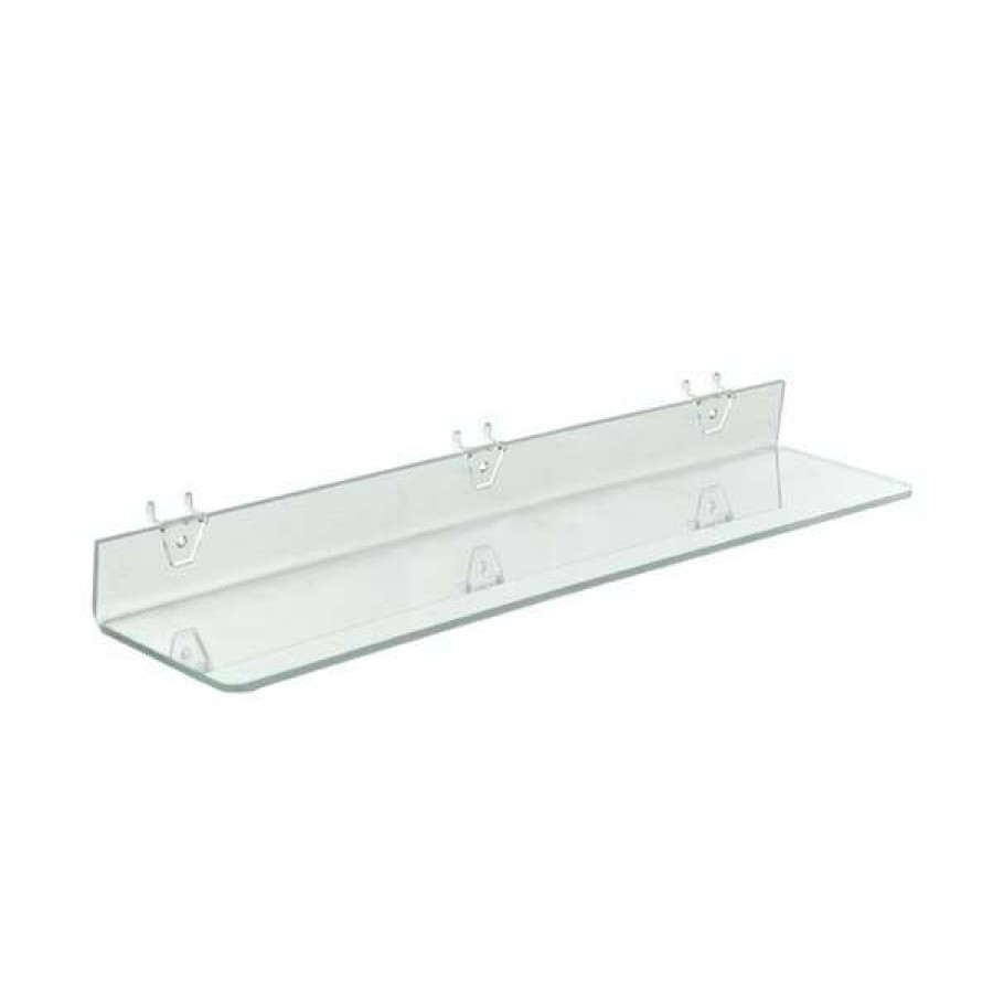 Outlet 24 W X 4 D Clear Acrylic Shelf For Pegboard And Slatwall, Pk4 Best