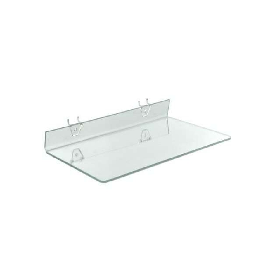 Outlet 16 W X 8 D Clear Acrylic Shelf For Pegboard And Slatwall, Pk4 Online