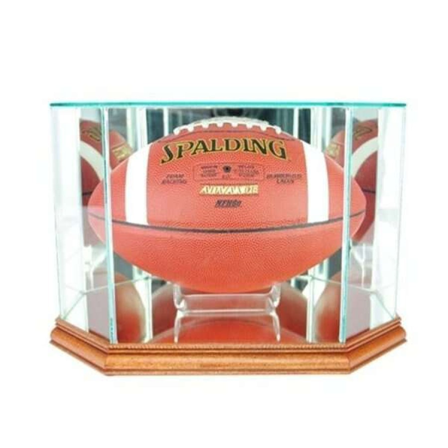 Shop Fbo-W Octagon Football Display Case, Walnut Clearance