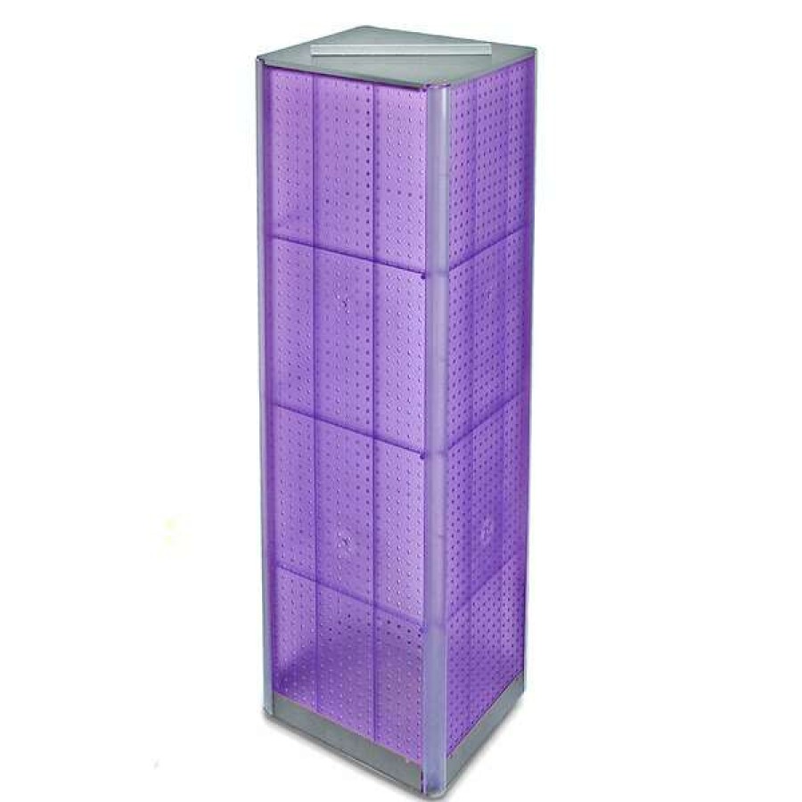 Shop Four-Sided Pegboard Floor Revolving Display Panel Size 16 W X 60 H Wholesale