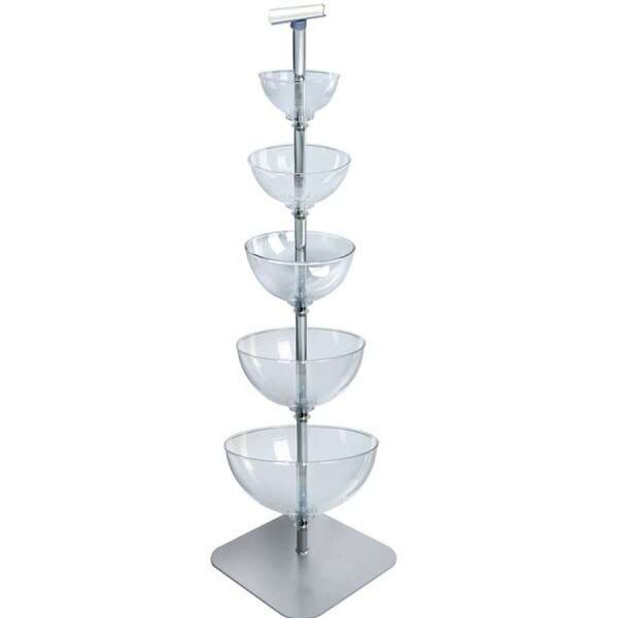 Shop Five-Tier Cascading Bowl Floor Display Hot