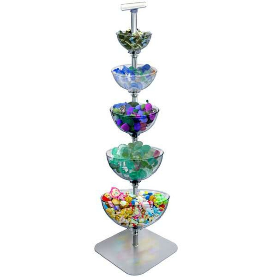 Shop Five-Tier Cascading Bowl Floor Display Hot