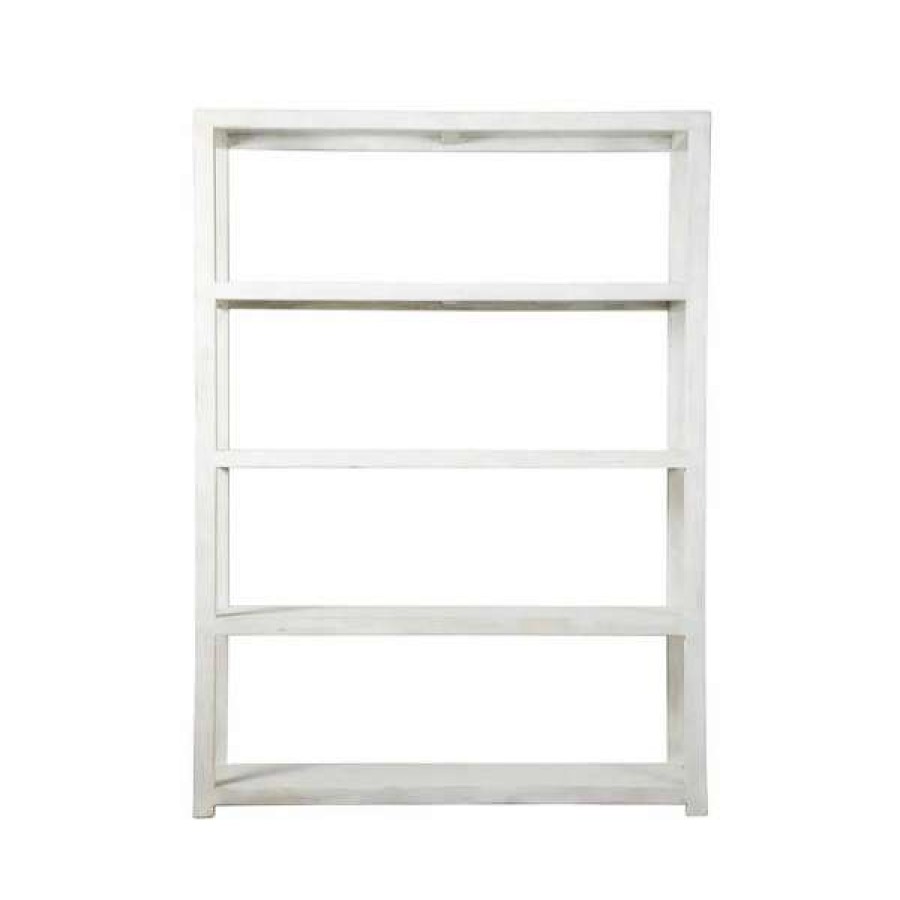 Florabelle 100% Guarantee Carfu Mango Wood Display Shelf, Small, White Hot