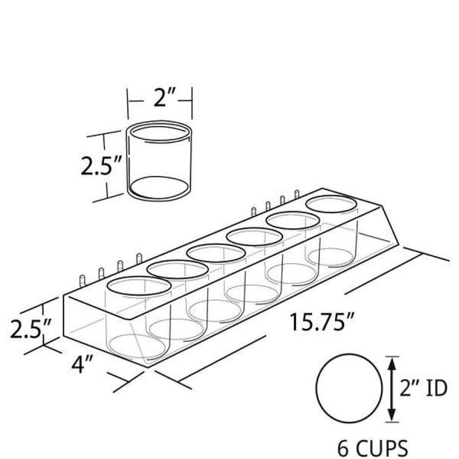 Shop Molded 6-Cup Display Tray, Pk2 Wholesale