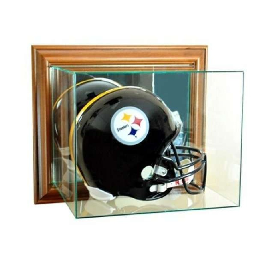 Shop Wmfbh-W Wall Mounted Football Helmet Display Case, Walnut Wholesale