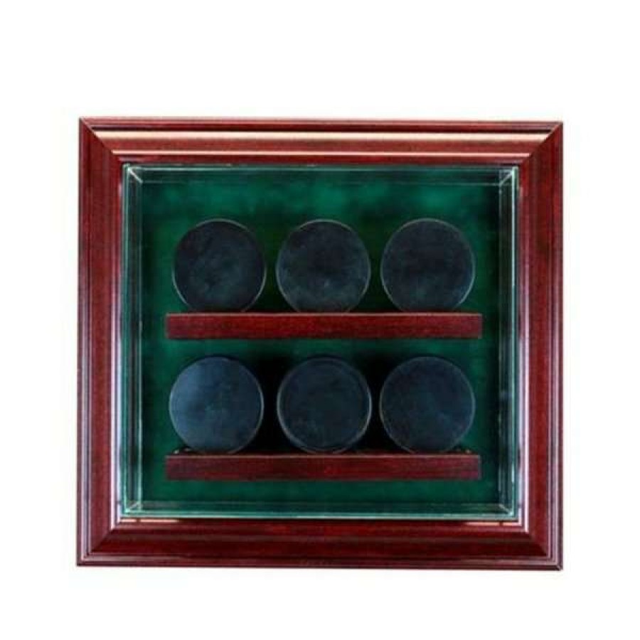 Shop Pc-6Pckcb-C 6 Hockey Puck Cabinet Style Display Case, Cherry Hot