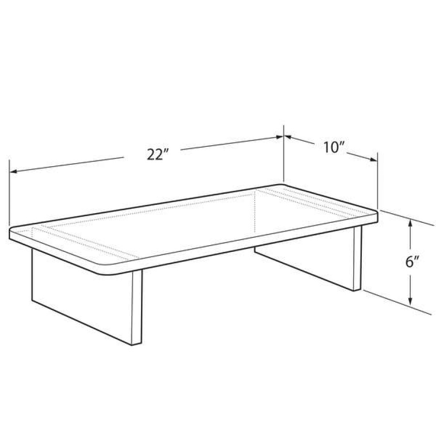 Shop Clear Acrylic 22 W X 6 H 1/2 Thick Riser W/ Bumpers Online