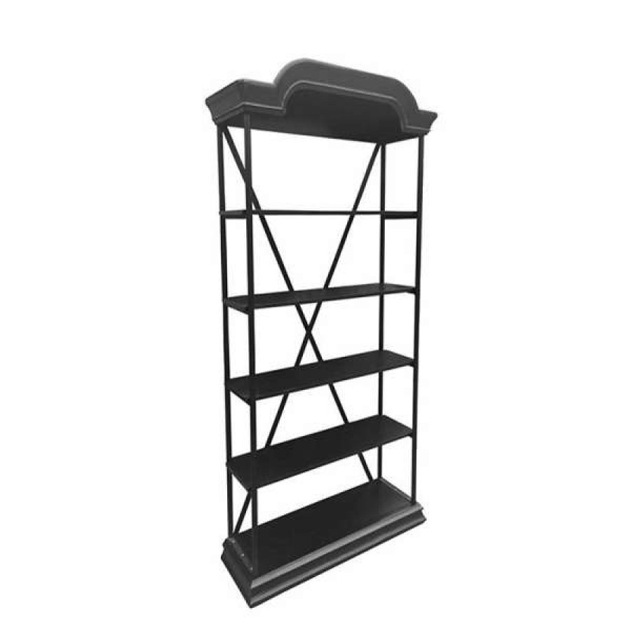 Diaz Design Best-Selling Boco Iron & Timber Bakers Stand, Black New