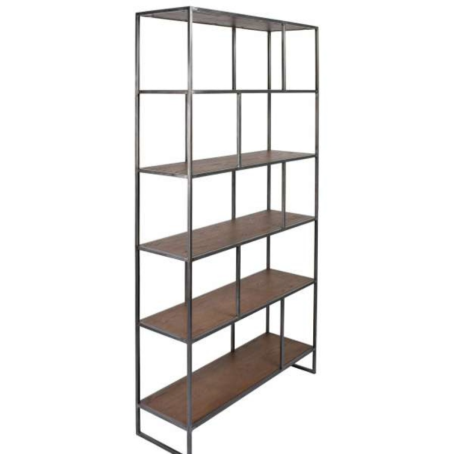 Affinity Furniture Tendy Style Dyne Ashwood & Iron Display Shelf, 100X189Cm Wholesale