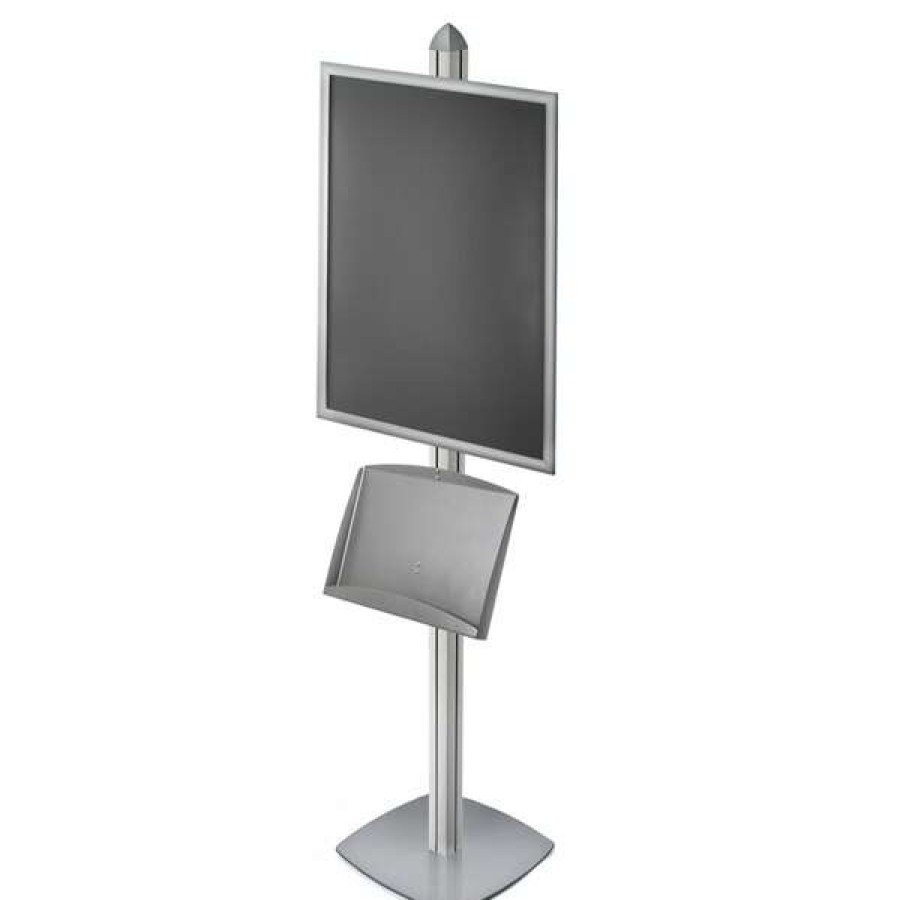 Shop Sky Tower Display W/ 22 W X 28 H Snap Frame & Steel Brochure Shelf Best