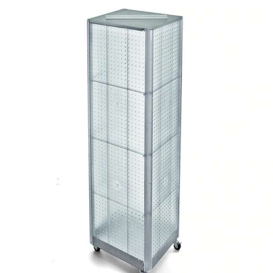 Shop 4-Sided Pegboard Floor Wheeled Display Panel Size:16 W X 64.25 H Online