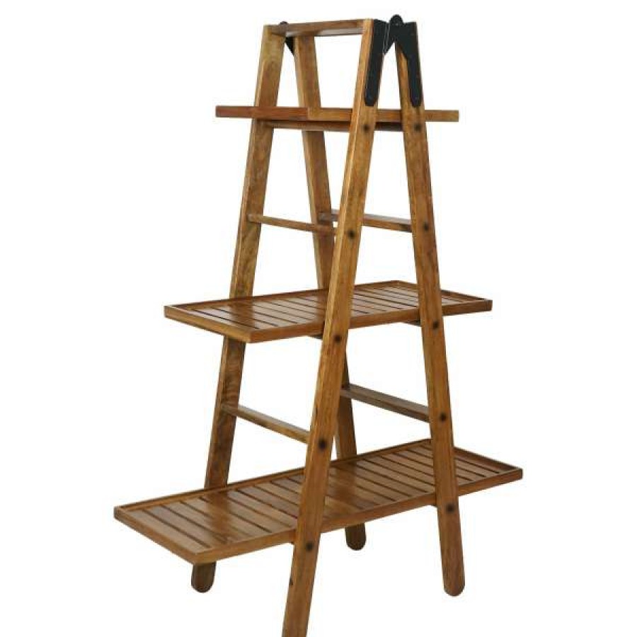 Chateau Legende Excellent Quality Groveland Mango Wood Ladder Rack, Large, Natural Wholesale