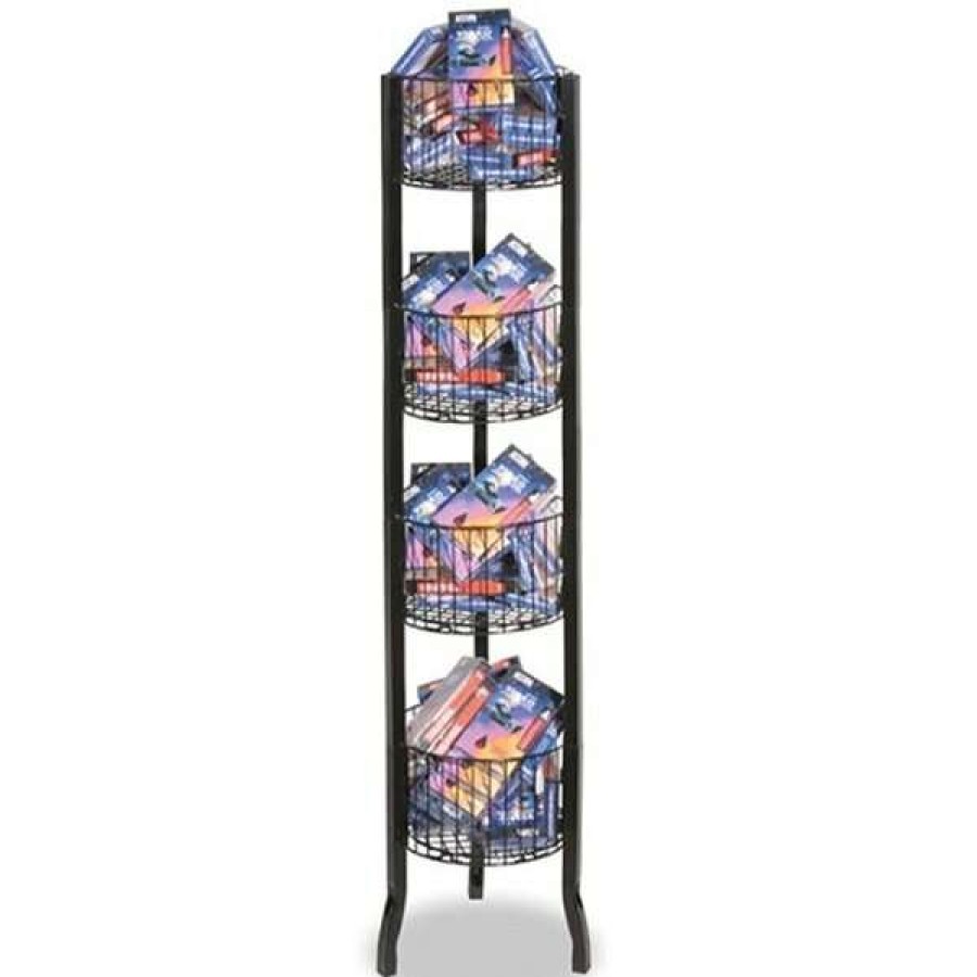 Shop Wire Baskets, 12 X 54.5 In. 4-Tier Bin Round Basket Best