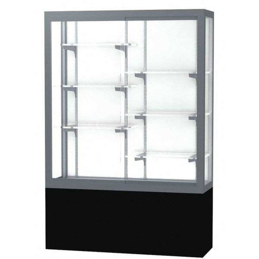 Shop Display Case, 48X66X16, White, Satin Best